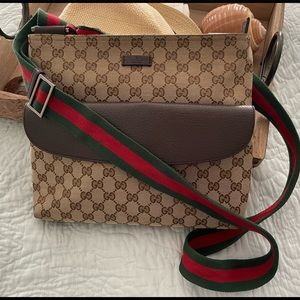 GUCCI large crossbody web adjustable strap